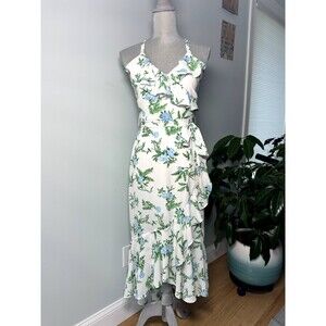 Disney Princess Juniors' White Floral Ruffle High Low Summer Dress XS